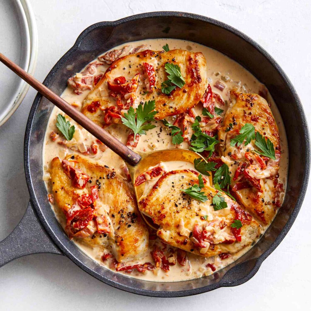 Marry Me Chicken, Chicken Cutlets with Sun-Dried Tomato Cream Sauce