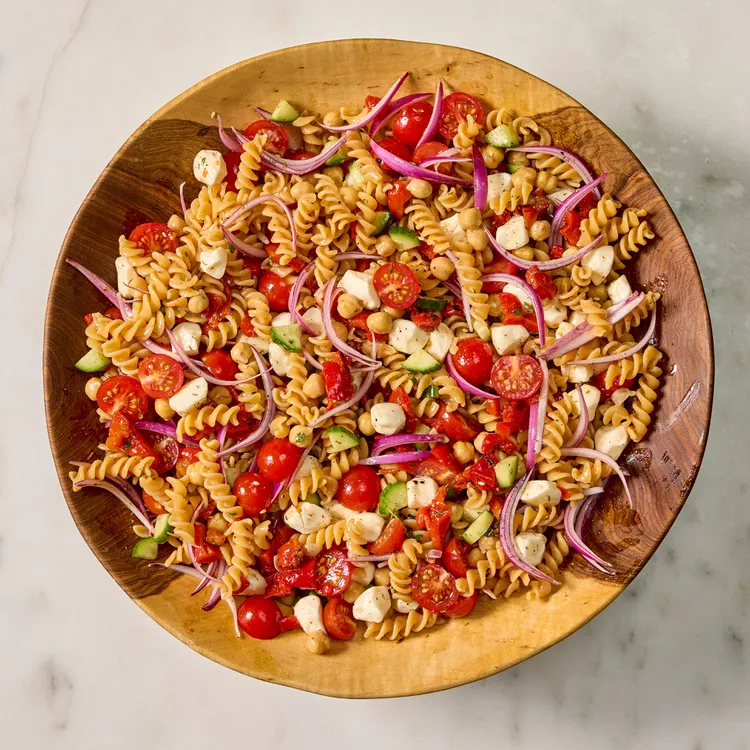 High protein pasta salad, Chickpea pasta recipe, Vegetarian pasta salad, Protein pasta salad recipe, High protein vegetarian recipes
